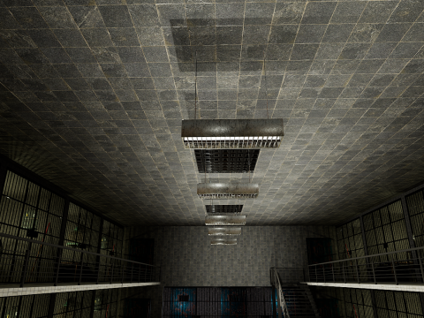 The Darkcell Prison Silent Wards 24 Cell 2 Storey Facility Modelo 3D