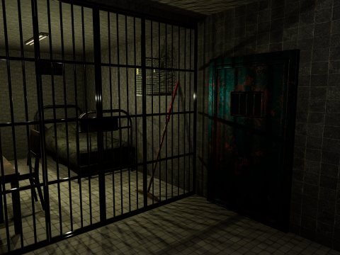 The Darkcell Prison Silent Wards 24 Cell 2 Storey Facility Modelo 3D