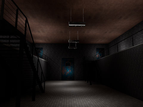 The Darkcell Prison Silent Wards 24 Cell 2 Storey Facility Modelo 3D