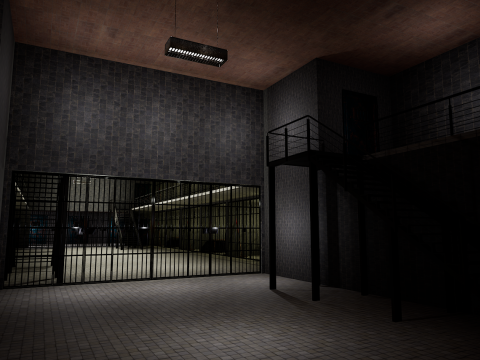 The Darkcell Prison Silent Wards 24 Cell 2 Storey Facility Modelo 3D