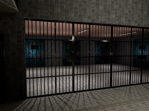 The Darkcell Prison Silent Wards 24 Cell 2 Storey Facility Modelo 3D