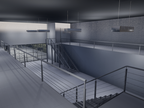 The Darkcell Prison Silent Wards 24 Cell 2 Storey Facility Modelo 3D