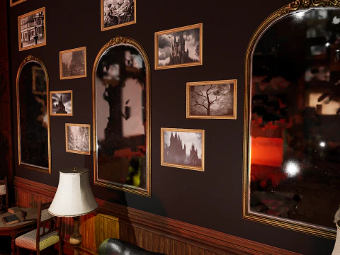 Magnifico e opulento soggiorno d'&eacute;lite su 2 piani Un capolavoro grandioso e senza tempo Modello 3D