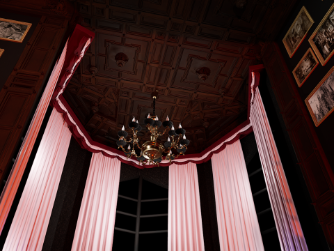 Magnificent Opulent Elite Living Room 2 Storeys A Grand and Timeless Masterpiece 3D Model