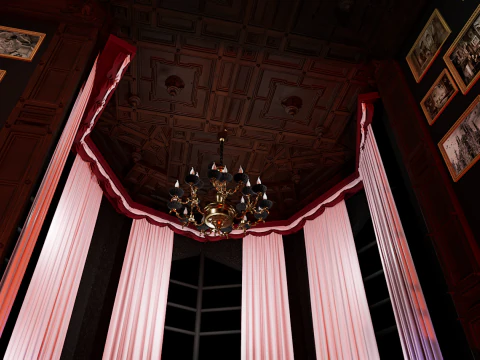 Magnifico e opulento soggiorno d'&eacute;lite su 2 piani Un capolavoro grandioso e senza tempo Modello 3D