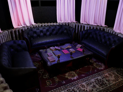 Magnifico e opulento soggiorno d'&eacute;lite su 2 piani Un capolavoro grandioso e senza tempo Modello 3D