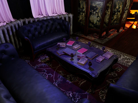 Magnifico e opulento soggiorno d'&eacute;lite su 2 piani Un capolavoro grandioso e senza tempo Modello 3D