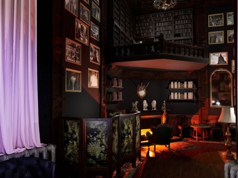 Magnificent Opulent Elite Living Room 2 Storeys A Grand and Timeless Masterpiece 3D Model