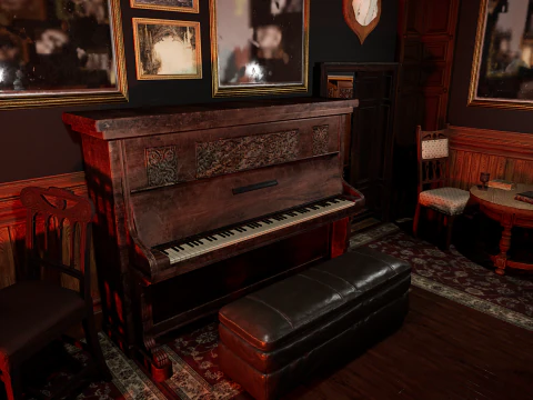 Magnifico e opulento soggiorno d'&eacute;lite su 2 piani Un capolavoro grandioso e senza tempo Modello 3D