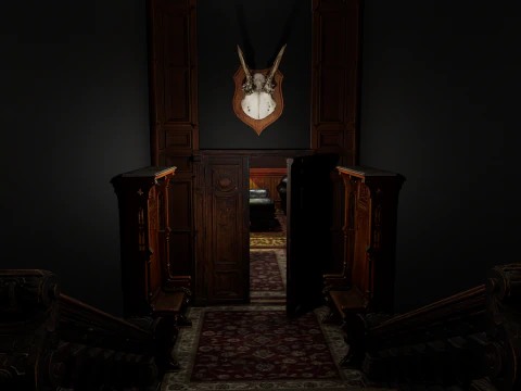 Magnifico e opulento soggiorno d'&eacute;lite su 2 piani Un capolavoro grandioso e senza tempo Modello 3D