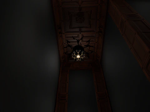 Magnifico e opulento soggiorno d'&eacute;lite su 2 piani Un capolavoro grandioso e senza tempo Modello 3D