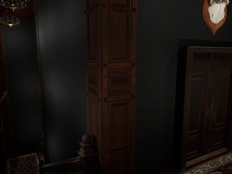 Magnifico e opulento soggiorno d'&eacute;lite su 2 piani Un capolavoro grandioso e senza tempo Modello 3D