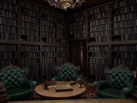 Magnifico e opulento soggiorno d'&eacute;lite su 2 piani Un capolavoro grandioso e senza tempo Modello 3D