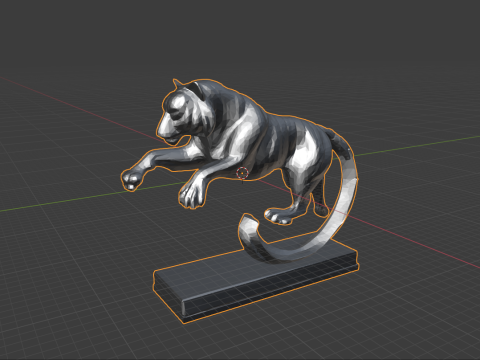 Leaping Zebra Tiger 3D Printable Decorative Sculpture 3D 프린트 모델