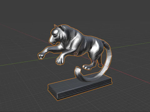Leaping Zebra Tiger 3D Printable Decorative Sculpture 3D Print Model