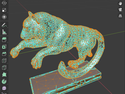 Leaping Zebra Tiger 3D Printable Decorative Sculpture 3D 프린트 모델