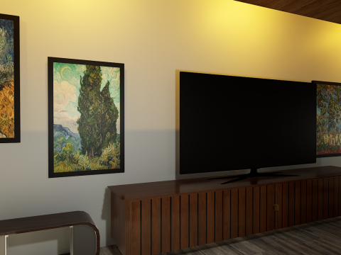 Luxury Heaven Modern Living Room 3D Interior Design 3D-Modell