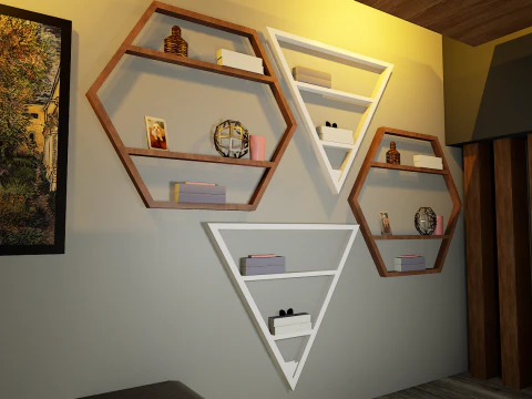 豪華な天国のモダンなリビング ルームの 3D インテリア デザイン 3Dモデル