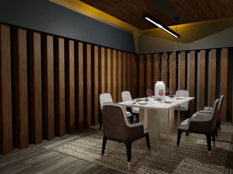 豪華な天国のモダンなリビング ルームの 3D インテリア デザイン 3Dモデル