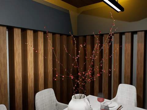 豪華な天国のモダンなリビング ルームの 3D インテリア デザイン 3Dモデル