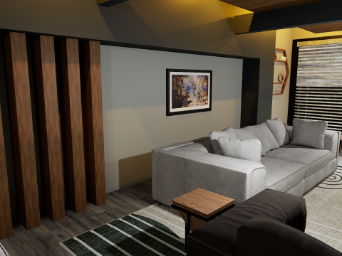 Luxury Heaven Modern Living Room 3D Interior Design 3D-Modell