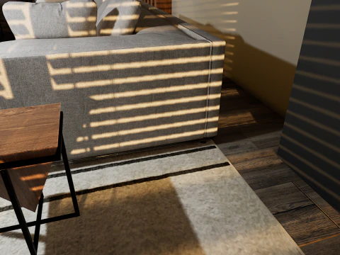 豪華な天国のモダンなリビング ルームの 3D インテリア デザイン 3Dモデル