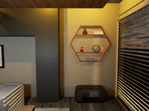 豪華な天国のモダンなリビング ルームの 3D インテリア デザイン 3Dモデル