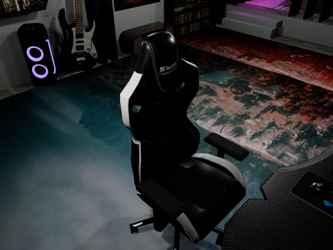 CyberLair The Ultimate Gamers Retreat Young Room and Bedroom 3D Model