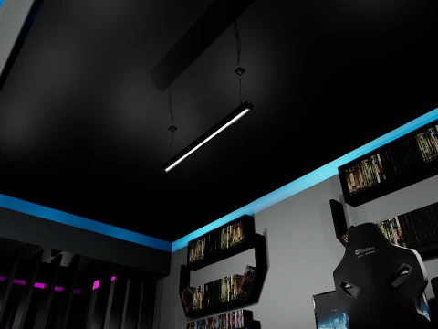 CyberLair De ultieme gamersretraite Jonge kamer en slaapkamer 3D Model