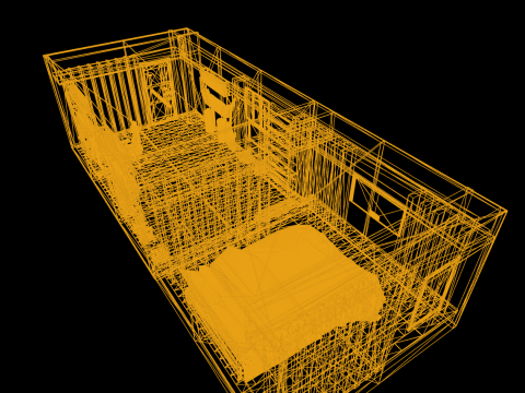CyberLair The Ultimate Gamers Retreat Young Room and Bedroom 3D Model
