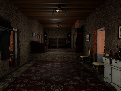 Rustic Stone Countryside Village House 6 Rooms 3Dモデル