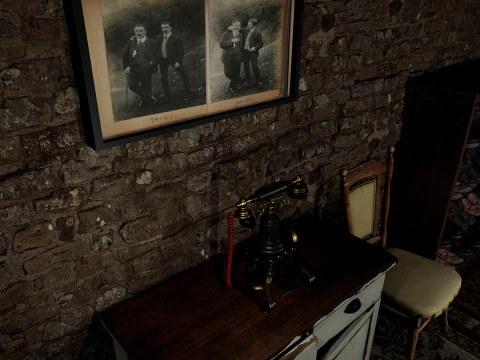 Casa di Villaggio Rustico in Pietra di Campagna 6 Vani Modello 3D