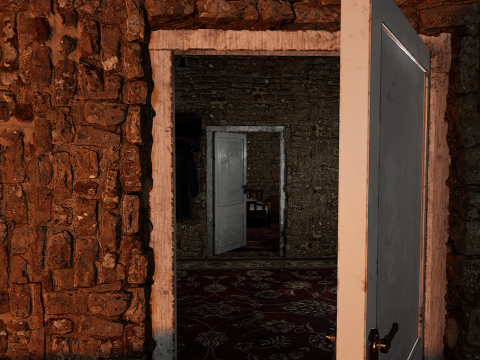 Rustic Stone Countryside Village House 6 Rooms 3Dモデル