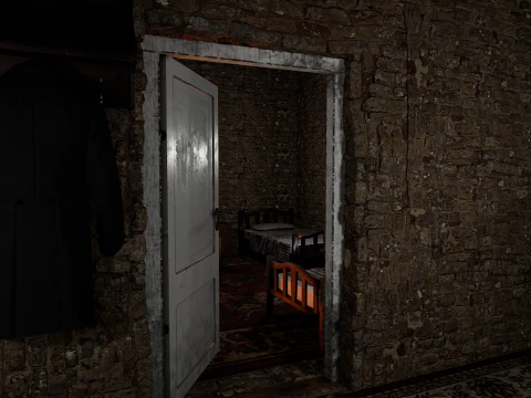 Casa di Villaggio Rustico in Pietra di Campagna 6 Vani Modello 3D