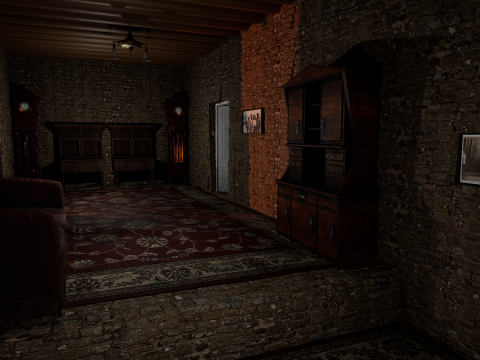 Rustic Stone Countryside Village House 6 Rooms 3Dモデル