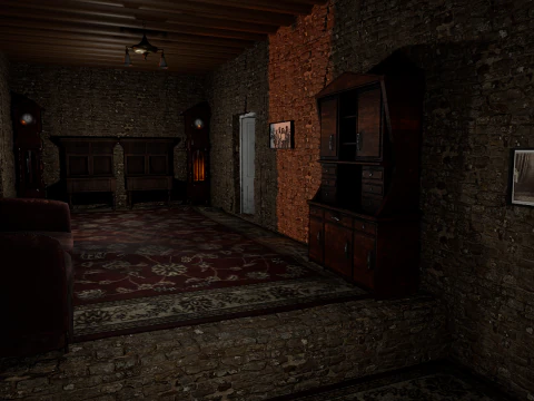 Casa di Villaggio Rustico in Pietra di Campagna 6 Vani Modello 3D