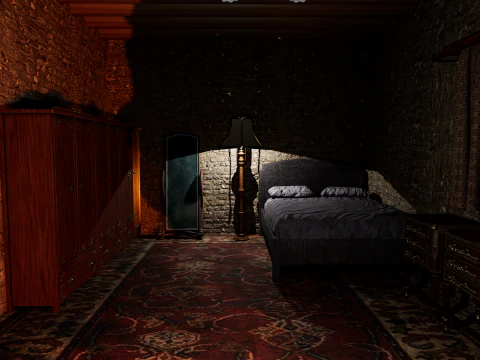 Casa di Villaggio Rustico in Pietra di Campagna 6 Vani Modello 3D