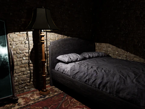 Casa di Villaggio Rustico in Pietra di Campagna 6 Vani Modello 3D