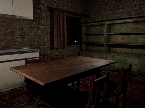 Rustic Stone Countryside Village House 6 Rooms 3Dモデル