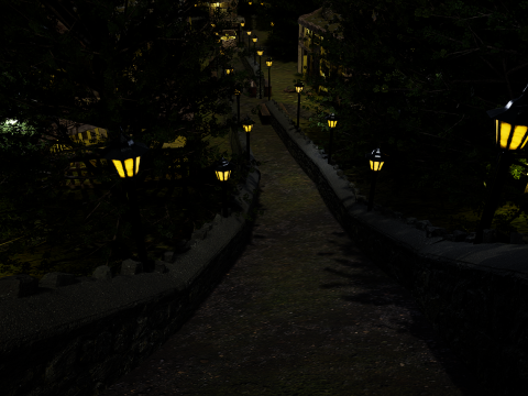 Mystic Twilight Timber Village A Breathtaking Fantasy Village Environment 3D Model