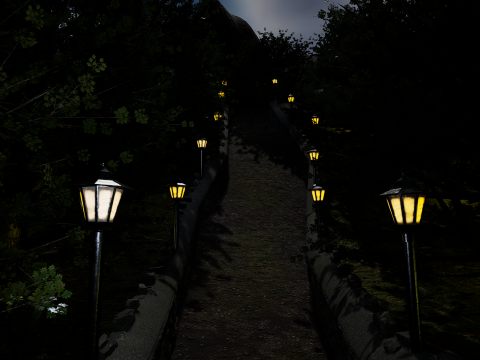 Mystic Twilight Timber Village A Breathtaking Fantasy Village Environment 3D Model