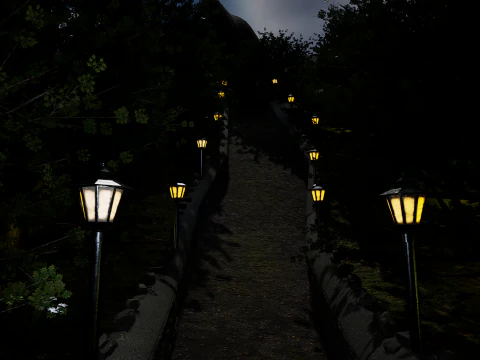 Mystic Twilight Timber Village A Breathtaking Fantasy Village Environment 3D Model