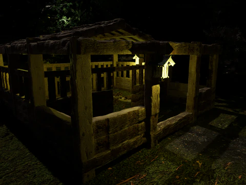 Mystic Twilight Timber Village A Breathtaking Fantasy Village Environment 3D Model