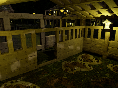 Mystic Twilight Timber Village A Breathtaking Fantasy Village Environment 3D Model