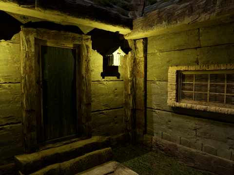 Mystic Twilight Timber Village A Breathtaking Fantasy Village Environment 3D Model