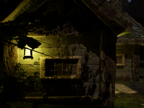 Mystic Twilight Timber Village A Breathtaking Fantasy Village Environment 3D Model
