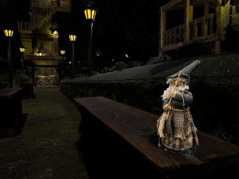 Mystic Twilight Timber Village A Breathtaking Fantasy Village Environment 3D Model