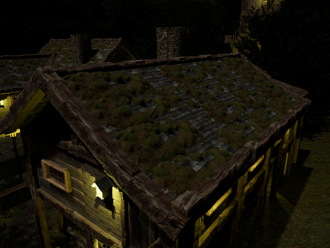 Mystic Twilight Timber Village A Breathtaking Fantasy Village Environment 3D Model
