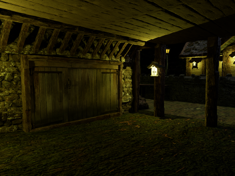 Mystic Twilight Timber Village A Breathtaking Fantasy Village Environment 3D Model
