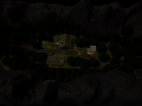 Mystic Twilight Timber Village A Breathtaking Fantasy Village Environment 3D Model